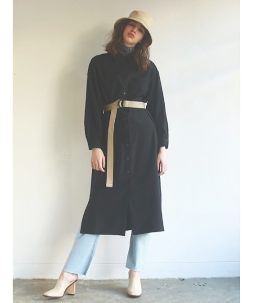 AMAIL(アマイル)の「terotero long shirt(シャツ/ブラウス・レディース・ブラック・FREE)」の4枚目の写真