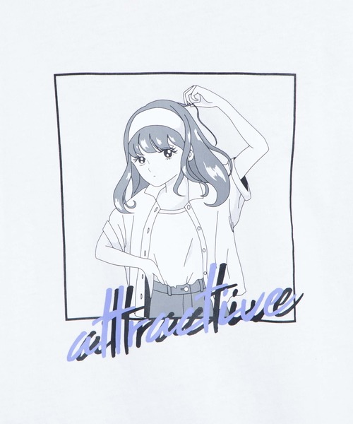 WEGO（ウィゴー）の「WEGO/グラフィックプリントTシャツ（Tシャツ/カットソー・レディース・ホワイト/ブラック・FREE）」の15枚目の写真