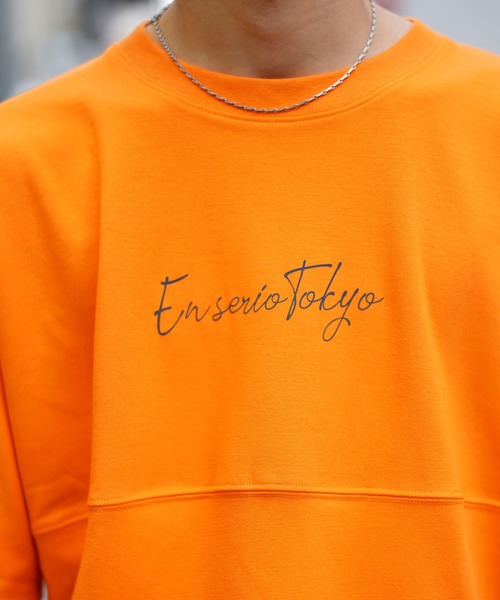 En serio TOKYO（エンソリオトーキョー）の「TCポンチジャージ / レインボーリフレクト プリント ドルマンスリーブ ビッグ シルエット Tシャツ（Tシャツ/カットソー・メンズ・ブラック/パープル/オフホワイト/オレンジ/サンドベージュ・S/M/L）」の13枚目の写真