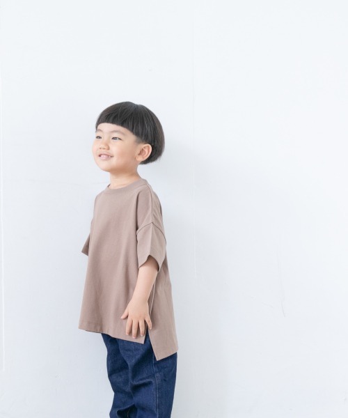 LOWRYS FARM（ローリーズファーム）の「ＵＳＡＢＩＧチュニックＴ　889211（Tシャツ/カットソー・キッズ・ベージュ/チャコールグレー/イエロー/ピンク/ブラウン・MEDIUM/LARGE/X-LARGE）」の3枚目の写真