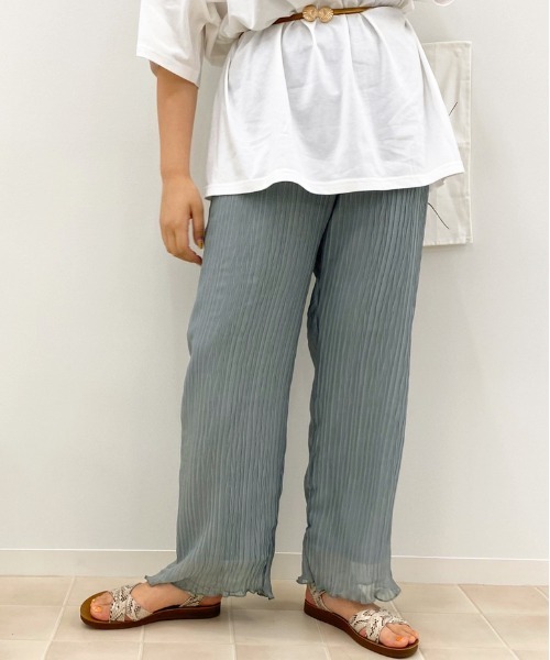 apres jour(アプレジュール)の「へリンボンクリンクルパンツ【ZOZOTOWN限定アイテム】(その他パンツ・レディース・ミント/アイボリー/サックスブルー/ブラック・フリー)」の18枚目の写真