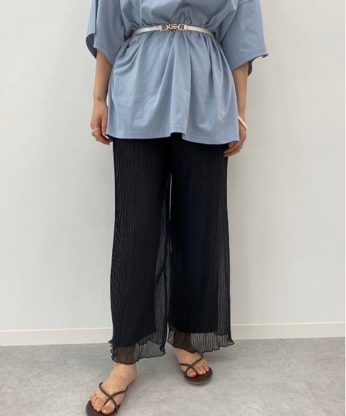 apres jour(アプレジュール)の「へリンボンクリンクルパンツ【ZOZOTOWN限定アイテム】(その他パンツ・レディース・ミント/アイボリー/サックスブルー/ブラック・フリー)」の10枚目の写真