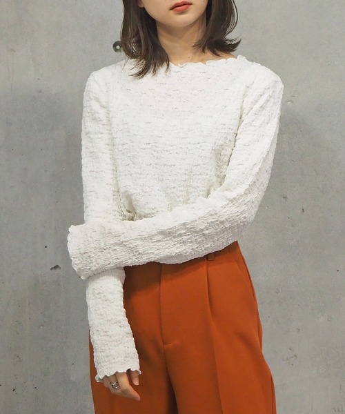 tiptop（ティップトップ）の「【選べる3タイプ】アソートボートネックロンT（Tシャツ/カットソー・レディース・ブラック/ベージュ/アイボリー/オフホワイト/グリーン/C/D/E/B/A/G/H/F・FREE）」の2枚目の写真