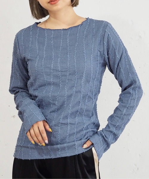 tiptop（ティップトップ）の「【選べる3タイプ】アソートボートネックロンT（Tシャツ/カットソー・レディース・ブラック/ベージュ/アイボリー/オフホワイト/グリーン/C/D/E/B/A/G/H/F・FREE）」の13枚目の写真