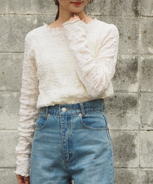 tiptop（ティップトップ）の「【選べる3タイプ】アソートボートネックロンT（Tシャツ/カットソー・レディース・ブラック/ベージュ/アイボリー/オフホワイト/グリーン/C/D/E/B/A/G/H/F・FREE）」の3枚目の写真