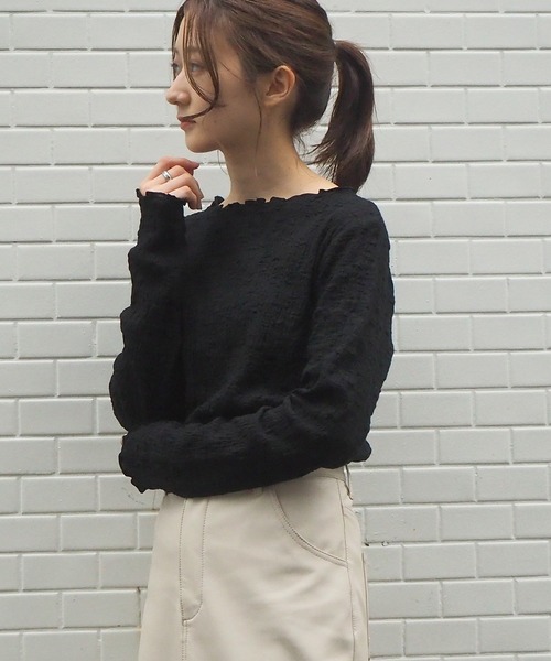 tiptop（ティップトップ）の「【選べる3タイプ】アソートボートネックロンT（Tシャツ/カットソー・レディース・ブラック/ベージュ/アイボリー/オフホワイト/グリーン/C/D/E/B/A/G/H/F・FREE）」の19枚目の写真