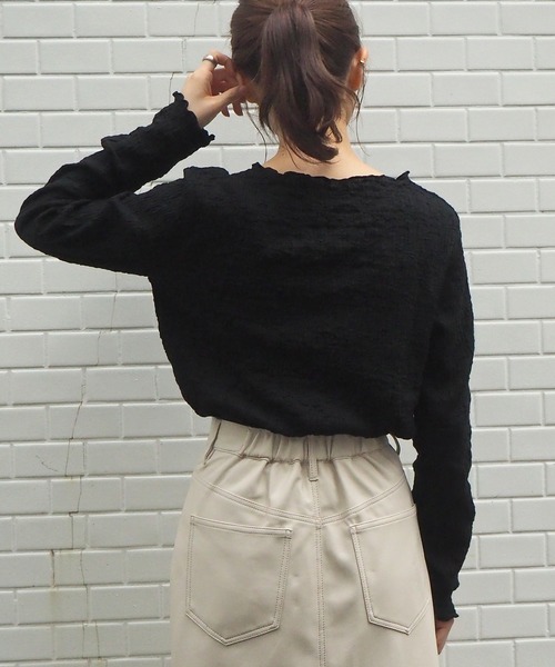 tiptop（ティップトップ）の「【選べる3タイプ】アソートボートネックロンT（Tシャツ/カットソー・レディース・ブラック/ベージュ/アイボリー/オフホワイト/グリーン/C/D/E/B/A/G/H/F・FREE）」の21枚目の写真