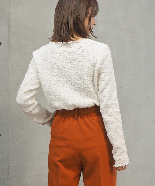 tiptop（ティップトップ）の「【選べる3タイプ】アソートボートネックロンT（Tシャツ/カットソー・レディース・ブラック/ベージュ/アイボリー/オフホワイト/グリーン/C/D/E/B/A/G/H/F・FREE）」の17枚目の写真