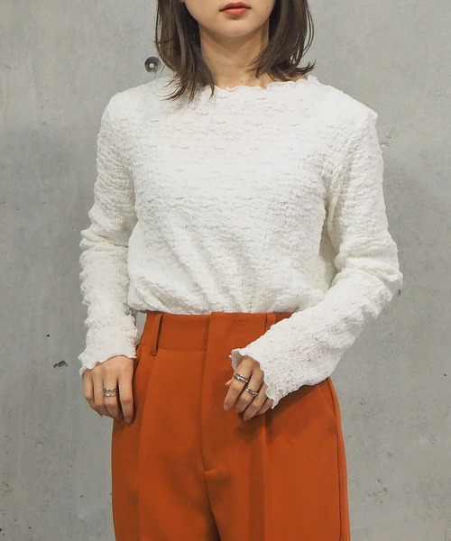 tiptop（ティップトップ）の「【選べる3タイプ】アソートボートネックロンT（Tシャツ/カットソー・レディース・ブラック/ベージュ/アイボリー/オフホワイト/グリーン/C/D/E/B/A/G/H/F・FREE）」の14枚目の写真