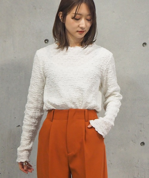 tiptop（ティップトップ）の「【選べる3タイプ】アソートボートネックロンT（Tシャツ/カットソー・レディース・ブラック/ベージュ/アイボリー/オフホワイト/グリーン/C/D/E/B/A/G/H/F・FREE）」の15枚目の写真