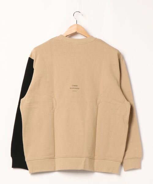 TRAP/U （トラップユー）の「【69】【TRAP/U】袖配色プリント裏毛プルオーバー（Tシャツ/カットソー・レディース・ブラック/カーキ/ベージュ/イエロー・MEDIUM/LARGE）」の17枚目の写真