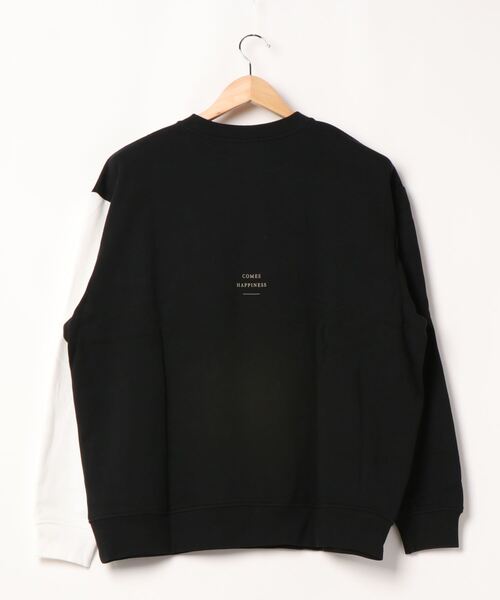 TRAP/U （トラップユー）の「【69】【TRAP/U】袖配色プリント裏毛プルオーバー（Tシャツ/カットソー・レディース・ブラック/カーキ/ベージュ/イエロー・MEDIUM/LARGE）」の18枚目の写真