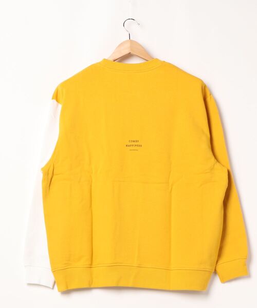 TRAP/U （トラップユー）の「【69】【TRAP/U】袖配色プリント裏毛プルオーバー（Tシャツ/カットソー・レディース・ブラック/カーキ/ベージュ/イエロー・MEDIUM/LARGE）」の20枚目の写真