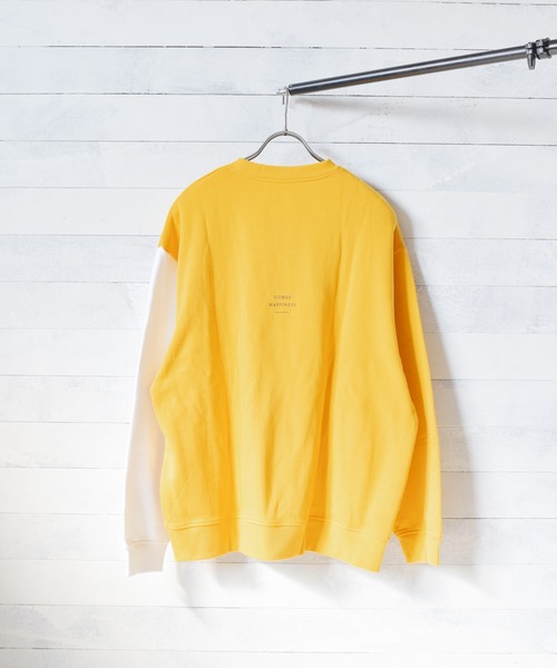 TRAP/U （トラップユー）の「【69】【TRAP/U】袖配色プリント裏毛プルオーバー（Tシャツ/カットソー・レディース・ブラック/カーキ/ベージュ/イエロー・MEDIUM/LARGE）」の16枚目の写真