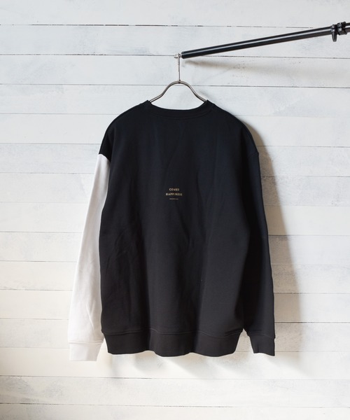 TRAP/U （トラップユー）の「【69】【TRAP/U】袖配色プリント裏毛プルオーバー（Tシャツ/カットソー・レディース・ブラック/カーキ/ベージュ/イエロー・MEDIUM/LARGE）」の13枚目の写真