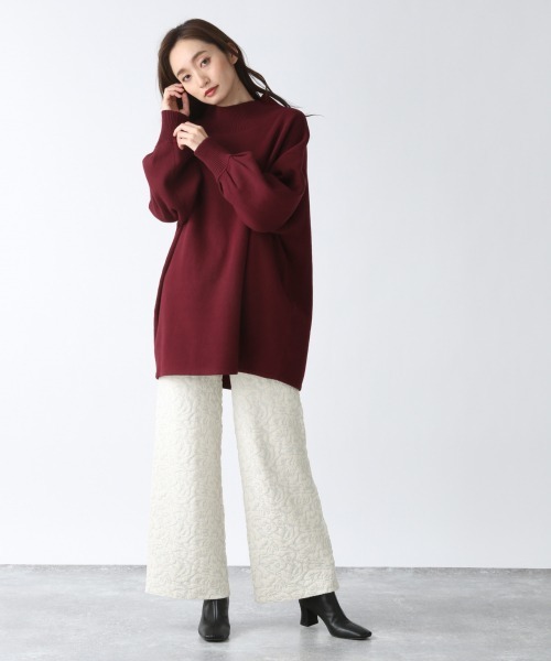 JEANASIS(ジーナシス)の「モールラメジャガードニットパンツ JEANASIS(ジーナシス)の「モールラメジャガードニットパンツ