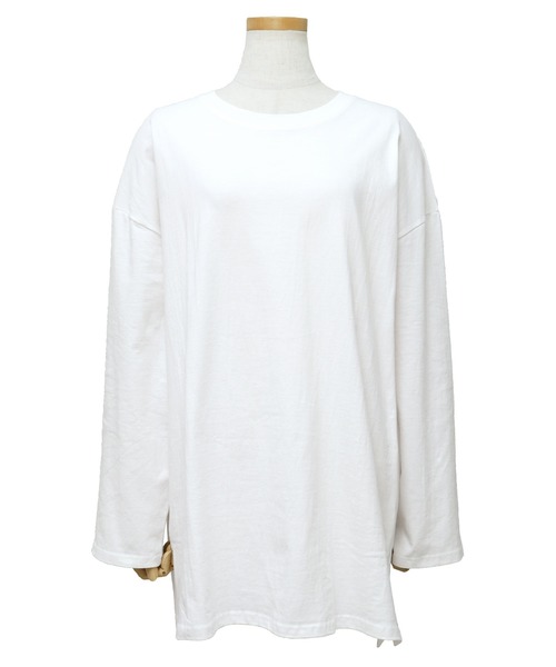 reca(レカ)の「サイドスリットロングTシャツ(Tシャツ/カットソー・レディース・ブラック/グレー/オフホワイト・FREE)」の14枚目の写真