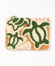【Kahiko】ハワイアンさがら刺繍ポーチ
