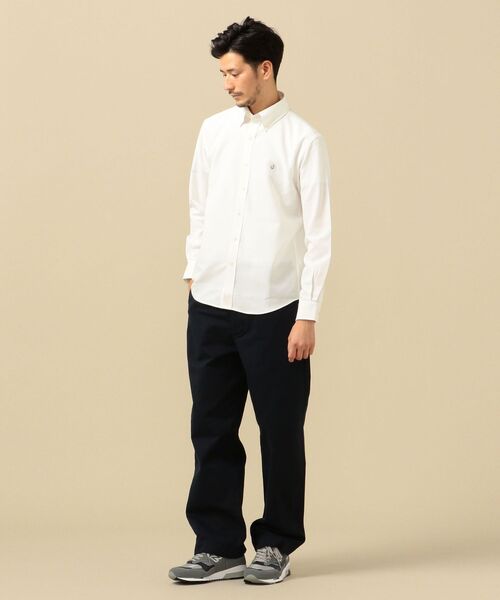 SHIPS（シップス）の「【WEB限定】SHIPS: 防シワ・吸水速乾・UVケア Drymix（R) ワンポイント ロゴ オックスフォード ボタンダウン シャツ（シャツ/ブラウス・メンズ・ホワイト/コバルトブルー/ブルー・LARGE/X-LARGE/XX-LARGE/SMALL/MEDIUM）」の11枚目の写真