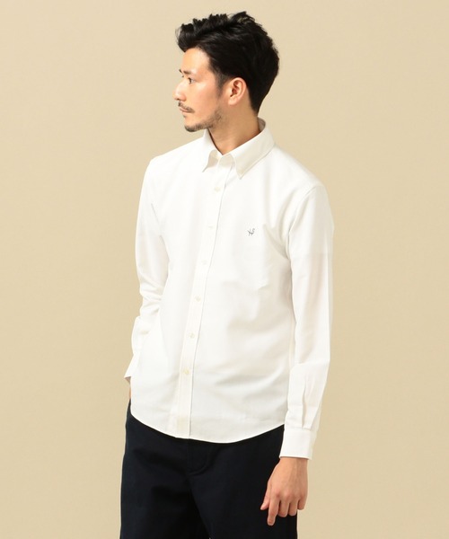 SHIPS（シップス）の「【WEB限定】SHIPS: 防シワ・吸水速乾・UVケア Drymix（R) ワンポイント ロゴ オックスフォード ボタンダウン シャツ（シャツ/ブラウス・メンズ・ホワイト/コバルトブルー/ブルー・LARGE/X-LARGE/XX-LARGE/SMALL/MEDIUM）」の5枚目の写真