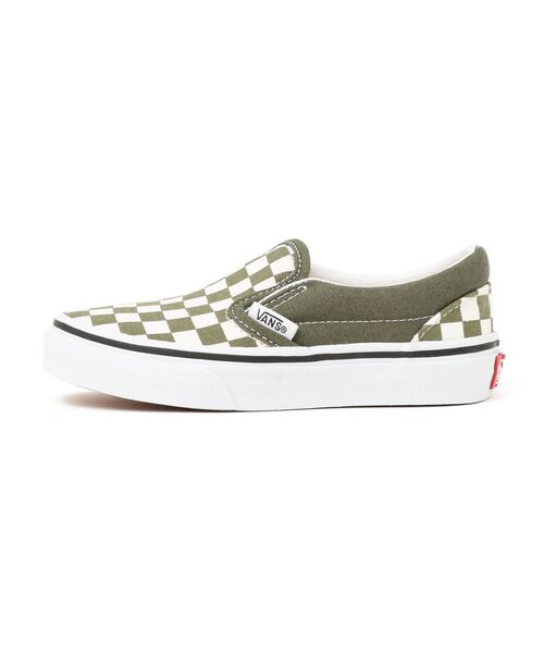 VANS(バンズ)の「VANS:CLASSIC SLIP ON(スニーカー・キッズ・オリーブ・20/18/17/19/21)」の3枚目の写真