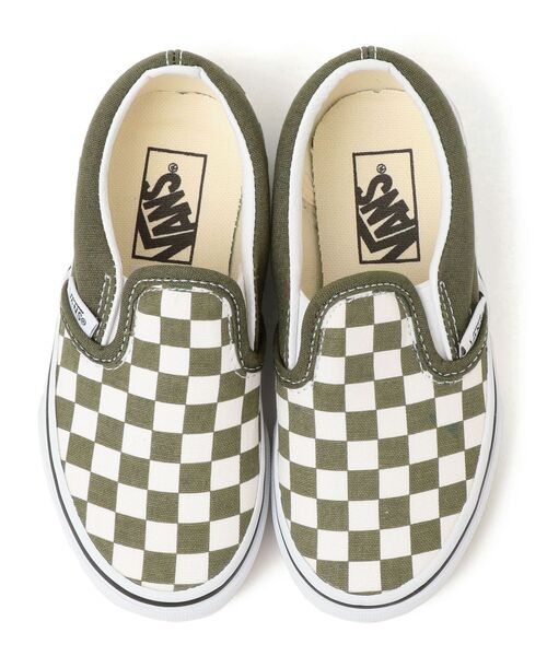 VANS(バンズ)の「VANS:CLASSIC SLIP ON(スニーカー・キッズ・オリーブ・20/18/17/19/21)」の5枚目の写真