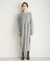 LOWRYS FARM | ７Ｇケーブルベスト２Ｐワンピース　898224(ワンピース)