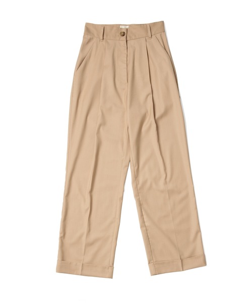 akuR(アクル)の「【akuR/020AW】ハイウエストフロントタックスラックス(その他パンツ・レディース・ベージュ/ブラック/ブルー・M/S)」の7枚目の写真