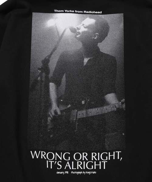 bonjour records(ボンジュールレコーズ)の「【bonjour records/ボンジュールレコード】Thom Yorke Hoodie トム・ヨークスウェットフーディー(パーカー・メンズ・ホワイト/ブラック・L/M/S/XL)」の10枚目の写真