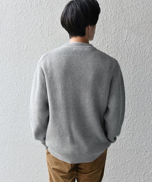 SHIPS(シップス)の「SHIPS: コットン/カシミヤ ヘリンボーン 畔編み ニット プルオーバー(ニット/セーター・メンズ・グレー/ベージュ/ライトブルー・SMALL/MEDIUM/LARGE/X-LARGE)」の7枚目の写真