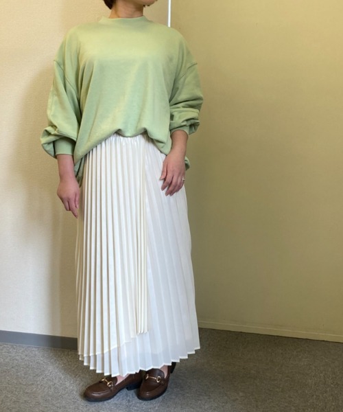 INTERPLANET（インタープラネット）の「シレーレザーラッププリーツスカート（スカート・レディース・ブラック/オフホワイト/サックスブルー・FREE）」の12枚目の写真