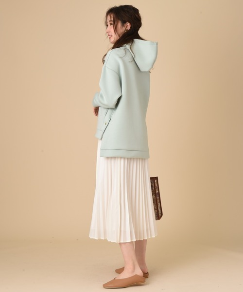 INTERPLANET（インタープラネット）の「シレーレザーラッププリーツスカート（スカート・レディース・ブラック/オフホワイト/サックスブルー・FREE）」の10枚目の写真