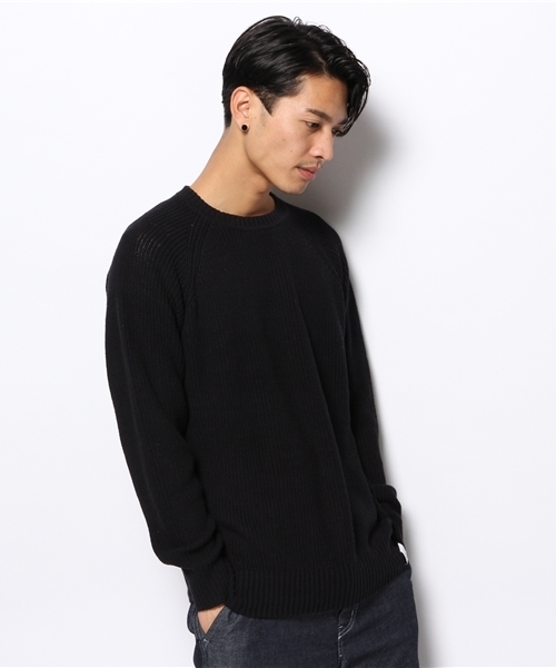 CIAOPANIC(チャオパニック)の「【Ciaopanic】畦プルオーバー(ニット/セーター・メンズ・アイボリー/ネイビー・MEDIUM/LARGE)」の2枚目の写真