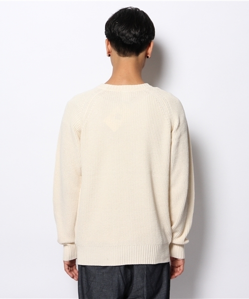 CIAOPANIC(チャオパニック)の「【Ciaopanic】畦プルオーバー(ニット/セーター・メンズ・アイボリー/ネイビー・MEDIUM/LARGE)」の10枚目の写真