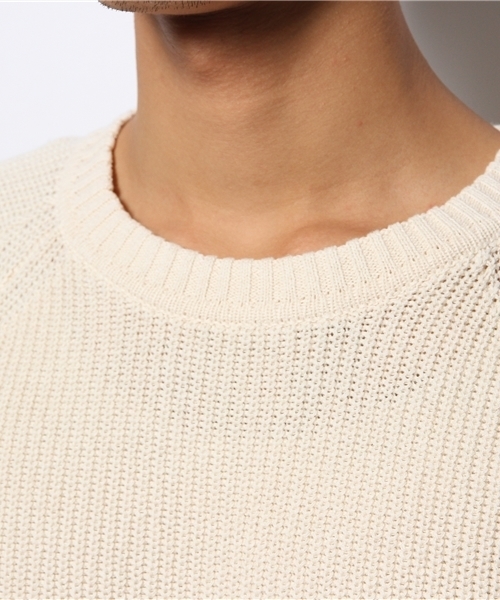 CIAOPANIC(チャオパニック)の「【Ciaopanic】畦プルオーバー(ニット/セーター・メンズ・アイボリー/ネイビー・MEDIUM/LARGE)」の3枚目の写真