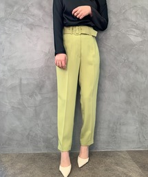 ハイウエストベルトセットテーパードパンツ