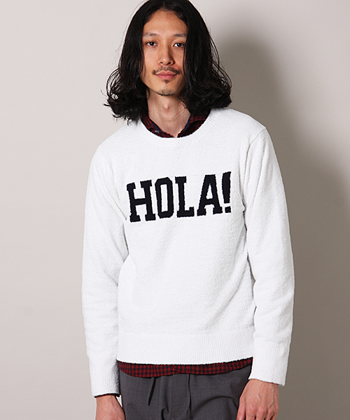 Men S Melrose メンズメルローズ の Smart12月号掲載 こんにちは ロゴもこもこニットセーター ニット セーター Wear
