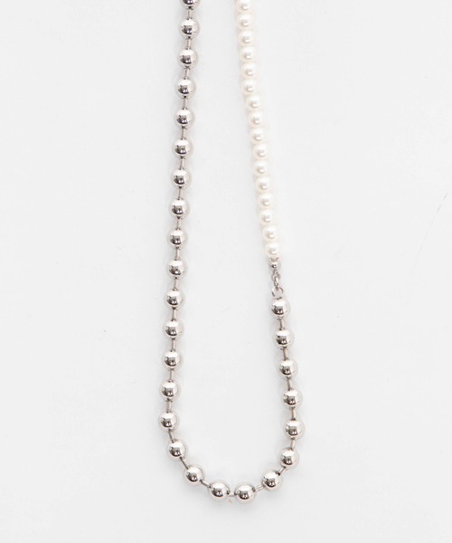 WEGO（ウィゴー）の「WEGO/チェーンコンビパールネックレス（ネックレス・メンズ・その他1/その他2/その他3/その他4・FREE）」の6枚目の写真