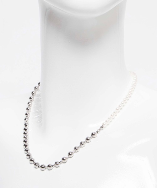WEGO（ウィゴー）の「WEGO/チェーンコンビパールネックレス（ネックレス・メンズ・その他1/その他2/その他3/その他4・FREE）」の7枚目の写真