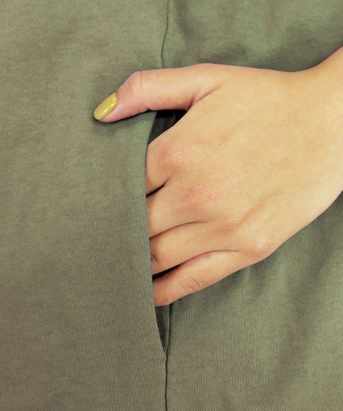 綿100％ポケット付Ｔシャツワンピース