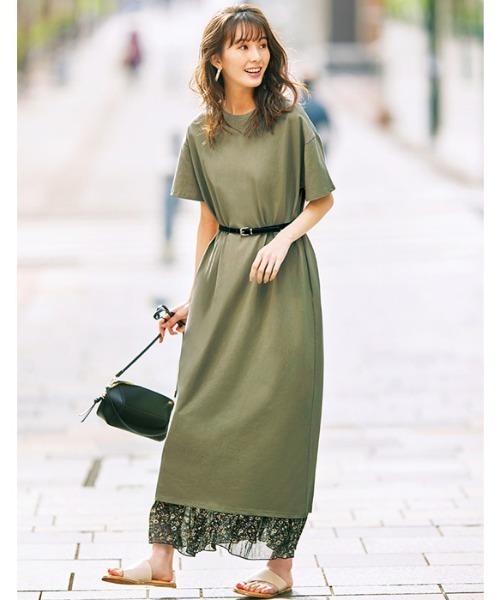 GeeRA（ジーラ）の「綿100％ポケット付Tシャツワンピース（ワンピース