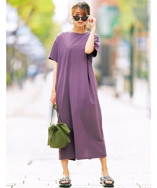 GeeRA（ジーラ）の「綿100％ポケット付Tシャツワンピース（ワンピース