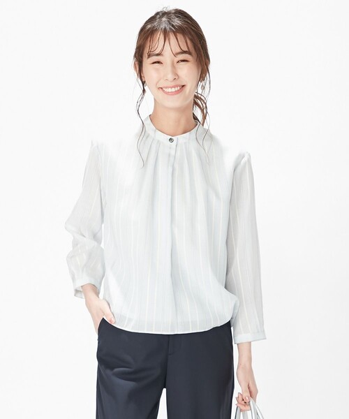 J.PRESS(ジェイプレス)の「テトアサプロビスストライプ カットソー(Tシャツ/カットソー・レディース・ホワイト系1/ライトグレー系1/サックスブルー系1・T13/T15)」の3枚目の写真