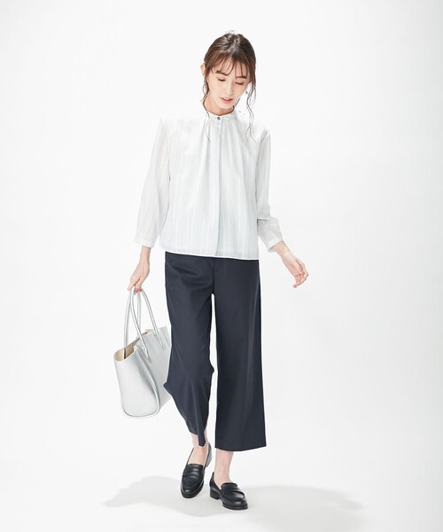 J.PRESS(ジェイプレス)の「テトアサプロビスストライプ カットソー(Tシャツ/カットソー・レディース・ホワイト系1/ライトグレー系1/サックスブルー系1・T13/T15)」の4枚目の写真
