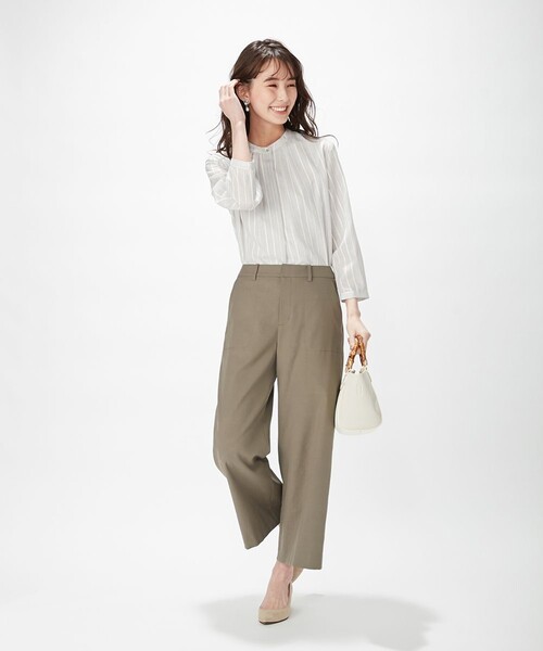 J.PRESS(ジェイプレス)の「テトアサプロビスストライプ カットソー(Tシャツ/カットソー・レディース・ホワイト系1/ライトグレー系1/サックスブルー系1・T13/T15)」の5枚目の写真