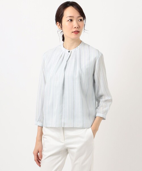 J.PRESS(ジェイプレス)の「テトアサプロビスストライプ カットソー(Tシャツ/カットソー・レディース・ホワイト系1/ライトグレー系1/サックスブルー系1・T13/T15)」の8枚目の写真