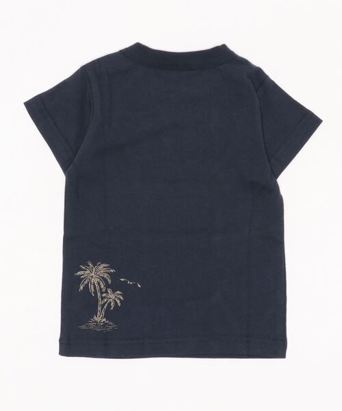 OFFICIAL TEAM(オフィシャルチーム)の「ALOHA T-SHIRT(Tシャツ/カットソー・キッズ・ホワイト/ネイビー/グリーン・90/100/110/120/130/140)」の4枚目の写真