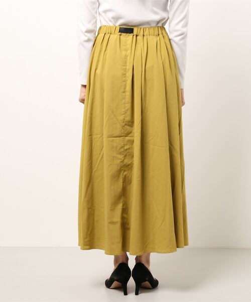 チチカカ（チチカカ）の「アジャストベルトタックフレアースカート（スカート・レディース・チャコールグレー/グリーン/マスタード・FREE）」の5枚目の写真