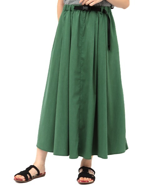 チチカカ（チチカカ）の「アジャストベルトタックフレアースカート（スカート・レディース・チャコールグレー/グリーン/マスタード・FREE）」の11枚目の写真