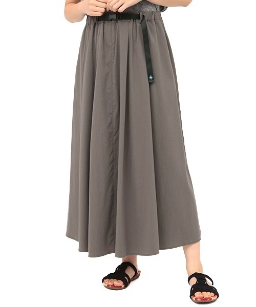 チチカカ（チチカカ）の「アジャストベルトタックフレアースカート（スカート・レディース・チャコールグレー/グリーン/マスタード・FREE）」の10枚目の写真